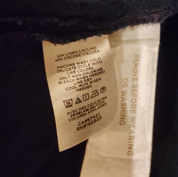 LOFT Blue Hi-lo Size Large Linen Blend Dress - Picture 6 of 7